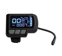 Linnkyfloa Écran LCD pour vélo électrique 24 V 36 V 48 V Connecteur étanche 6 broches Boîtier ABS prend en charge le contrôleur de protocole 02OMD pour guidon de 22,2 mm Vitesse kilométrage état de la