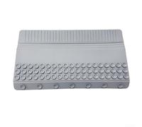 Linnkyfloa Évier en silicone avec ventouses, barrière de protection de cuisine de 50,8 x 10,2 cm, tapis flexible antidérapant pour garder les plans de travail et (gris)