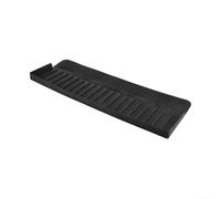 Linnkyfloa Évier en silicone avec ventouses, barrière de protection de cuisine de 50,8 x 10,2 cm, tapis flexible antidérapant pour garder les plans de travail et (noir)