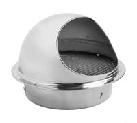 Linnkyfloa Extracteur mural rond en acier inoxydable chromé pour sèche-linge, extracteurs de salle de bain et ventilateurs de cuisine (180 mm)