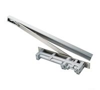 Linnkyfloa Ferme-porte automatique invisible avec système tampon hydraulique, vitesse de fermeture réglable pour portes en bois jusqu'à 45 kg, finition argentée pour maison et H