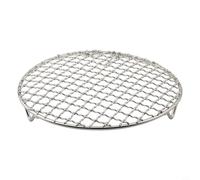 Linnkyfloa Grille de refroidissement ronde en acier inoxydable 201 avec pieds stables pour la cuisson, le rôti, le refroidissement, le séchage des gâteaux et des pizzas, argent, 13-35 cm de diamètre