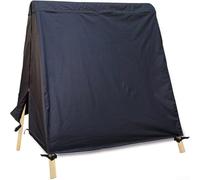 Linnkyfloa Housse de balancelle de terrasse résistante aux intempéries pour balancelle de terrasse 3 places en A 211 x 124 x 168 cm Tissu polyester avec fermeture éclair latérale et cordon de serrage