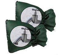 Linnkyfloa Housse de robinet d'extérieur d'hiver avec protection contre le gel et isolation thermique, veste de protection imperméable pour robinet de jardin, noir (vert armée)