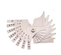 Linnkyfloa Jauge de filet de soudure en acier avec lectures gravées à double échelle - Évaluation précise des joints de filet dans le domaine ou en magasin