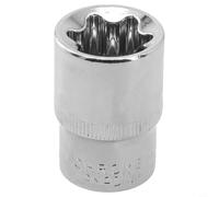 Linnkyfloa Jeu de douilles de type E pour vis Torx, embout femelle 2" avec tailles E10/E12/E14/E16/E18/E20/E22/E24, outil de tête de clé à cliquet en métal haute dureté (E22)