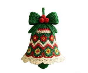 Linnkyfloa Kit de décoration de Noël en crochet à faire soi-même, décoration de vacances tricotée à la main avec fil et instructions (français non garanti), décoration festive à suspendre au sapin