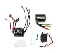 Linnkyfloa Kit de moteur sans balais étanche 60 A et 3650 4300 KV pour voiture télécommandée WLtoys RC, haute vitesse 50 000 tr/min, construction métallique, connecteur en T et banane de 4 mm pour