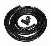 Linnkyfloa Kit de rangement de câbles en spirale PE avec boîtier de fil flexible et pince - Câble de 8 mm/10 mm de diamètre pour tube de rangement à la maison, au bureau, à l'atelier et au garage