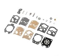 Linnkyfloa Kit de réparation de carburateur pour tronçonneuse modèles 55, 51, 455, 460, 026 - Compatible avec carburateur K20-WAT - Kit de remplacement avec dimensions 10 × 10 × 5 cm, noir et argent