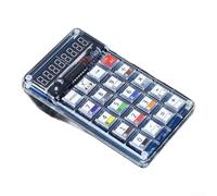 Linnkyfloa Kit de soudure DIY avec microcontrôleur 51 pour construire une calculatrice LED fonctionnelle avec affichage à 7 chiffres et fonctions de calcul multiples (bleu)