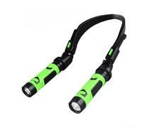 Linnkyfloa Lampe de barbecue LED à double tête alimentée par USB avec têtes magnétiques amovibles pour barbecue, design porté au cou, rechargeable pour la cuisine de nuit et les tâches de barbecue de