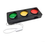 Linnkyfloa Lampe de signalisation sociale USB de bureau ou murale - Décoration de signalisation LED rouge, jaune, verte - Avec interrupteur de commande intuitif - ABS pour la maison, le bureau, les