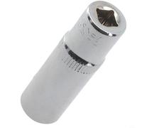 Linnkyfloa Lot de 10 adaptateurs à douilles hexagonales profondes de 4 à 14 mm, têtes de clé à cliquet en acier au chrome vanadium à couple élevé pour outils de 4", jeu de douilles métriques (11 mm)