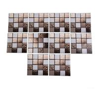 Linnkyfloa Lot de 10 carreaux muraux de cuisine et de salle de bain en plastique époxy souple, adaptés pour une utilisation en intérieur, faciles à nettoyer (2#)