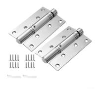 Linnkyfloa Lot de 2 charnières de porte en acier inoxydable avec broche amovible pour un montage réversible, convient pour les portes de chambre et les portes en bois avec une performance lisse et