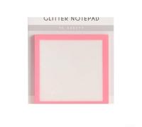 Linnkyfloa Lot de 3 blocs-notes scintillants à paillettes transparentes avec dos auto-fixant, notes transparentes à coller avec paillettes pour planificateurs et bureau