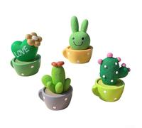 Linnkyfloa Lot de 4 mini plantes décoratives en pot en résine pour décoration de bureau et maison