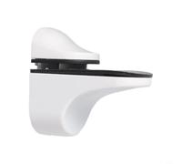 Linnkyfloa Lot de 4 supports réglables pour étagère en verre, en alliage de zinc, finition chrome poli, pour verre de 3 à 22 mm, blanc