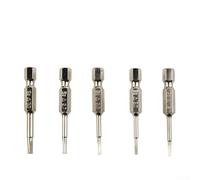 Linnkyfloa Lot de 5 embouts de tournevis à tête triangulaire compatibles avec la plupart des outils hexagonaux de 6,35 mm, y compris les tournevis et les perceuses rechargeables