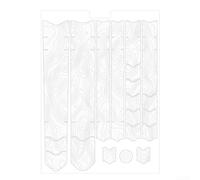 Linnkyfloa Lot de 9 autocollants anti-rayures résistants à l'usure avec microcarving 3D pour vélo de route et vélo de route - Sans cadre, structure réutilisable avec protection noire multicolore (04)