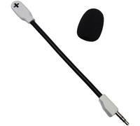 Linnkyfloa Microphone de rechange pour casque de jeu Logitech X2 et micro de jeu avec câble léger de 12 g, câble PC de 15 cm (noir) (blanc)