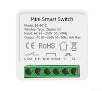 Linnkyfloa Mini interrupteur intelligent - 6 A - Contrôle vocal 2 voies - Avec détecteur de mouvement intégré - Kit d'interrupteur extérieur sans fil pour système domotique