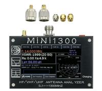 Linnkyfloa Mini1300 Analyseur d'antenne 0-1300 MHz HF/VHF/UHF SWR mètre avec écran tactile capacitif TFT LCD 4,3", modes numériques et graphiques, connecteur de type N