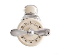 Linnkyfloa Minuteur de cuisine mécanique magnétique avec compte à rebours de 60 minutes, fonctionnement sans piles, sonnerie d'alarme forte, visuel coloré pour un suivi facile du temps (blanc)