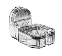 Linnkyfloa Organiseur mural pour sèche-cheveux avec support rotatif à 360 degrés pour salle de bain, sans perçage, support de sèche-cheveux, compatible avec la plupart (couleur transparente)