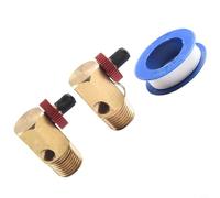 Linnkyfloa Outil de rechange pour collecteur de réservoir d'air portable pour compresseurs d'air avec 125 150 PSI Off pour valve d'air, bouton en aluminium, corps en laiton