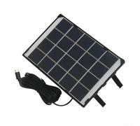 Linnkyfloa Panneau solaire 6 W avec sortie caméras de sécurité extérieures et lampes de jardin, câble de 5 m, module PV polycristallin résistant aux intempéries