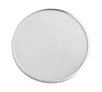 Linnkyfloa Plaque de cuisson perforée en aluminium avec bord roulé, écran à pizza non adhésif pour pizzas de 20,3 à 40,6 cm, moule en maille métallique épaisse pour une cuisson uniforme et une croûte