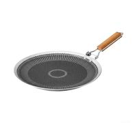 Linnkyfloa Poêle à barbecue en acier inoxydable 316 pour camping et utilisation domestique avec plaque à induction, barbecue de style coréen, 34 cm ou 38 cm (34 cm)