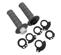 Linnkyfloa Poignées de moto de 22 mm, guidon à verrouillage à came à encliquetage, caoutchouc antidérapant pour vélos tout-terrain, matériau ABS (gris)
