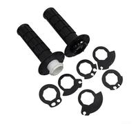 Linnkyfloa Poignées de moto de 22 mm, guidon verrouillable en caoutchouc antidérapant pour vélos tout-terrain, matériau ABS (noir)