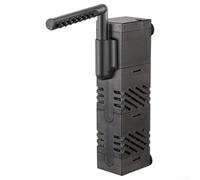 Linnkyfloa Pompe filtrante 3 en 1 pour aquarium submersible avec oxygénation pour aquariums - Débit USB silencieux de simulation d'onde pour habitats de tortues et reptiles de petite à moyenne taille