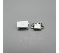 Linnkyfloa Port de charge USB-C Game Boy pour Advance SP, convertisseur de type C avec poussière, accessoire de charge et de transfert de données, noir (couvercle blanc)