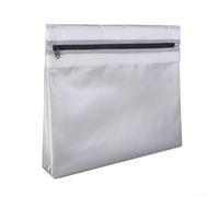 Linnkyfloa Porte-documents ignifuge en silicone résistant aux hautes températures - Étanche - Pour la maison et le bureau - Pour documents importants - Argenté