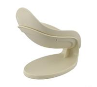 Linnkyfloa Porte-savon blanc avec plateau de drainage - Plateau de rangement antidérapant pour savon de bar - Crème portable - Porte-savon de salle de bain pour support ABS en forme de feuille (18 x