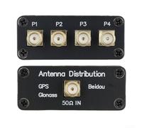 Linnkyfloa Pour GPS pour GLONASS L-Band 1 à 4, répartiteur de signal de navigation, large fréquence 1,4-1,6 GHz, antenne femelle à faible perte, distributeur d'alimentation, noir