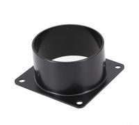 Linnkyfloa Raccord de tuyau de ventilation mural en ABS pour conduit d'air - 75 mm/100 mm/120 mm de diamètre, noir, joint de conduit monobloc pour Fresh (75 mm)