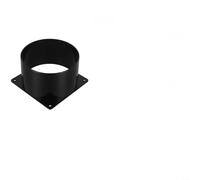 Linnkyfloa Raccord de tuyau de ventilation mural en ABS pour conduit d'air - 75 mm/100 mm/120 mm de diamètre, noir, joint de conduit monobloc pour Fresh (120 mm)