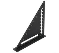 Linnkyfloa Règle triangulaire de 10,2 cm avec rapporteur multifonction, guide de scie, écrivain de ligne et équerre de cadrage pour travaux manuels et travaux manuels (Noir)