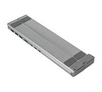 Linnkyfloa Station d'accueil USB-C 8 en 1 pour ordinateur portable - avec 4K, 2 USB 3.0, 2 PD 100 W, lecteur de carte SD/TF, rehausseur ergonomique réglable en aluminium portable