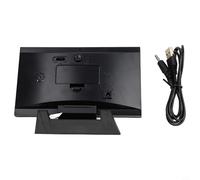 Linnkyfloa Station météo numérique avec thermomètre et hygromètre pour usage domestique, écran LCD, alarme et commande vocale (noir)