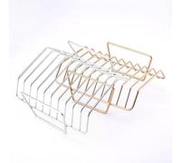 Linnkyfloa Support à côtes en acier inoxydable pour barbecue - Pour griller des côtelettes d'agneau - Gadget de barbecue robuste et peu encombrant - Structure compacte pour le jardin ou le camping