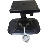 Linnkyfloa Support d'écran réglable pour détecteur de poissons, support de rotation à 360°, bateau de radeau, bateau en nylon PVC léger, noir