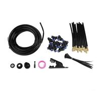Linnkyfloa Système d'arrosage brumisateur de jardin, kit d'irrigation réglable à 360 degrés avec connecteurs et attaches de câble, refroidissement de pelouse, terrasse, dispositif d'arrosage