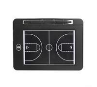 Linnkyfloa Tableau tactique de basket-ball électronique LCD de 16,5 cm, outil de coaching portable avec disposition, verrouillage stratégie sportive, noir